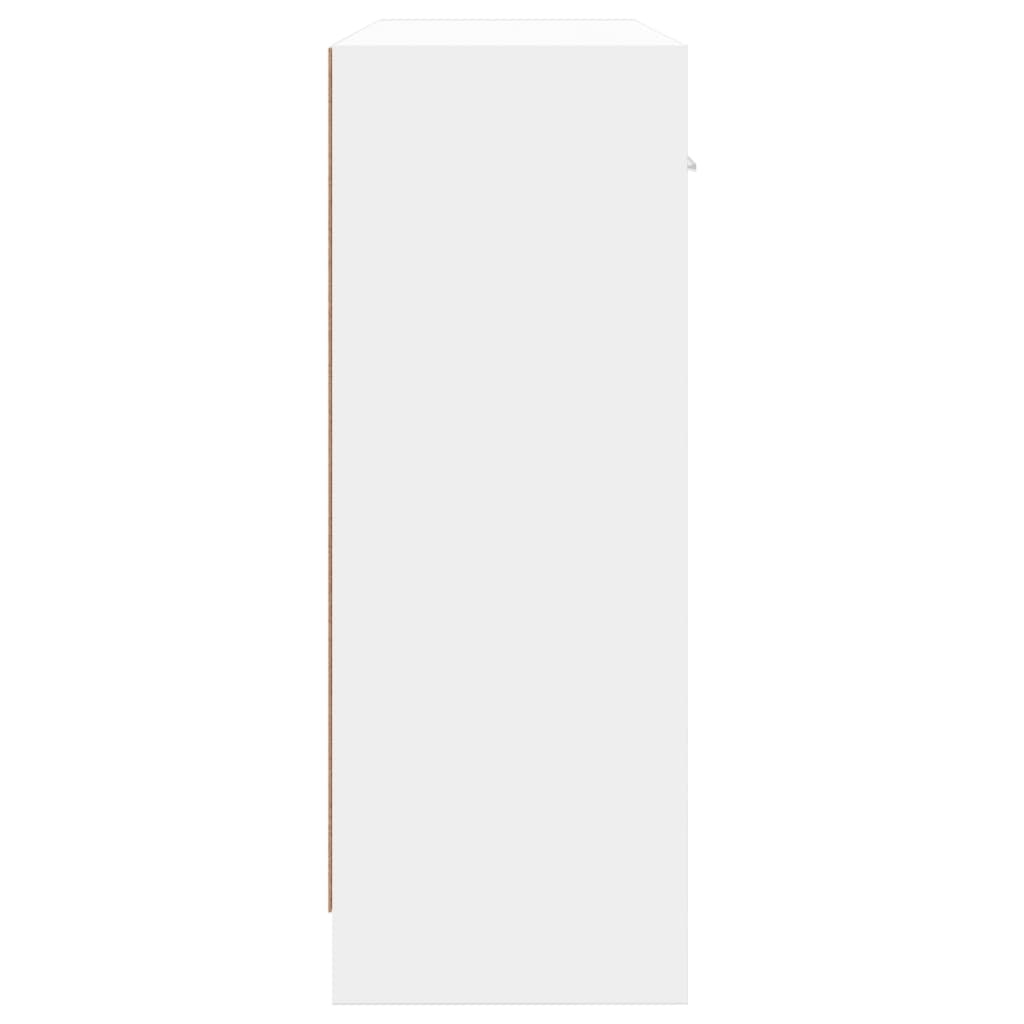 skænk hvid 91x28x75 cm konstrueret træ