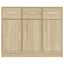 skænk 91x28x75 cm konstrueret træ sonoma-eg
