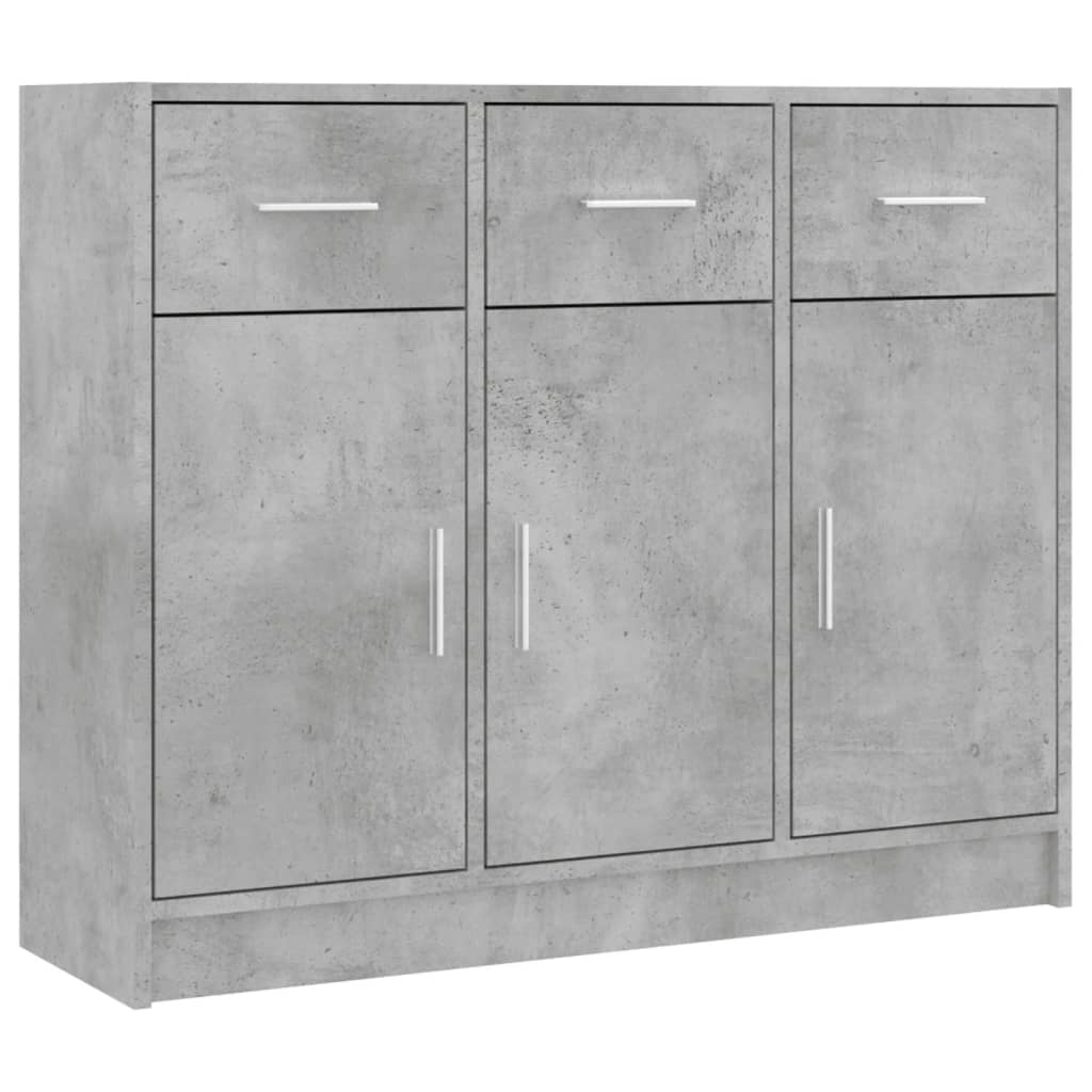 skænk 91x28x75 cm konstrueret træ betongrå