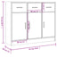 skab 91x28x75 cm konstrueret træ røget egetræsfarve