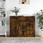 skab 91x28x75 cm konstrueret træ røget egetræsfarve