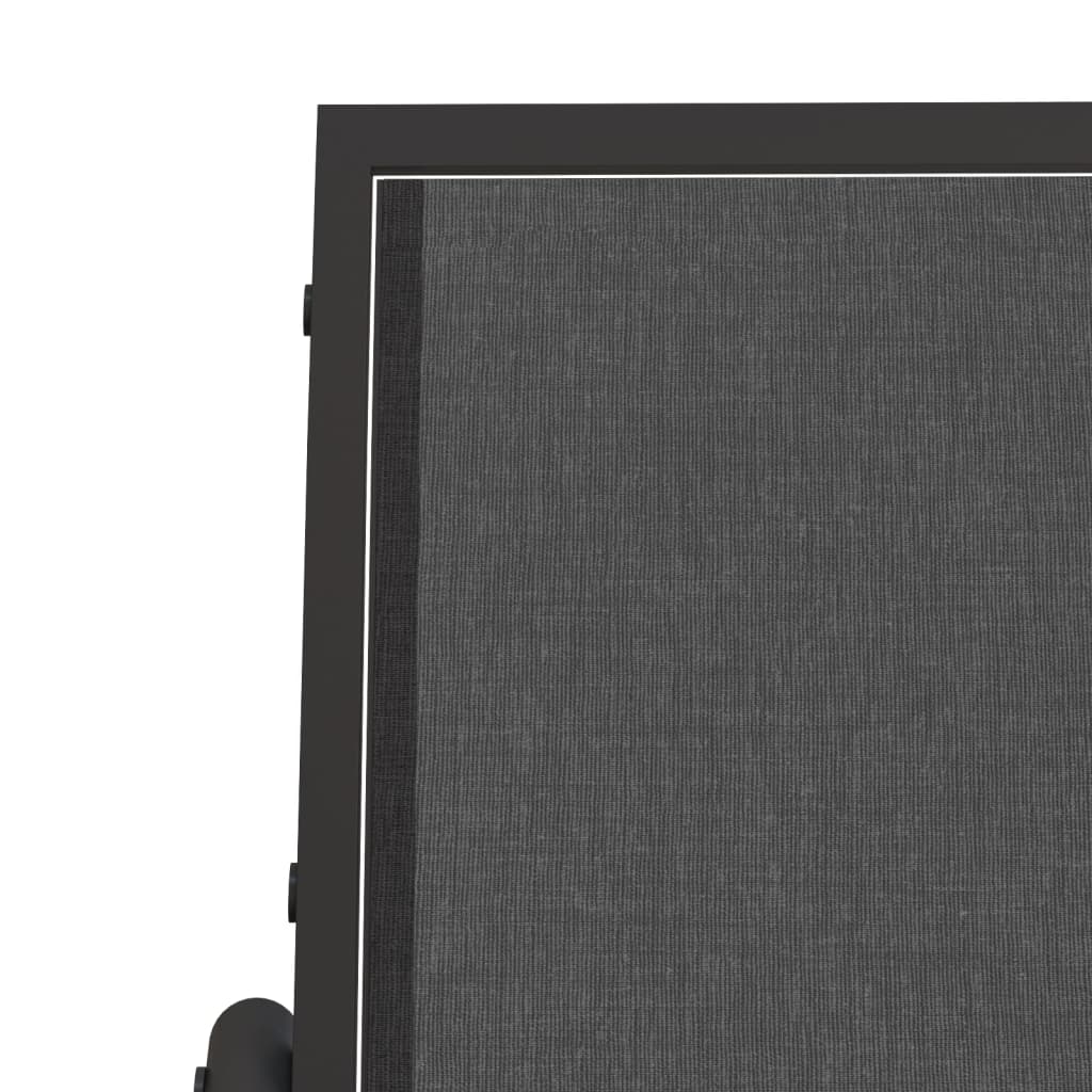 loungesæt til haven 3 dele gyngefunktion textilene og stål sort