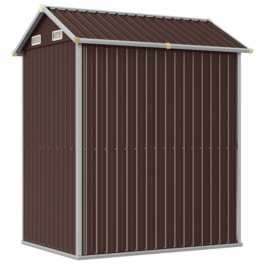 haveskur 192x152,5x237 cm galvaniseret stål brun