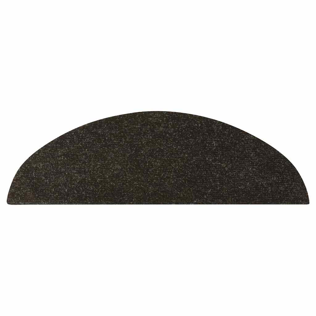 selvklæbende trappemåtter 10 stk. 56x17x3 cm antracitgrå