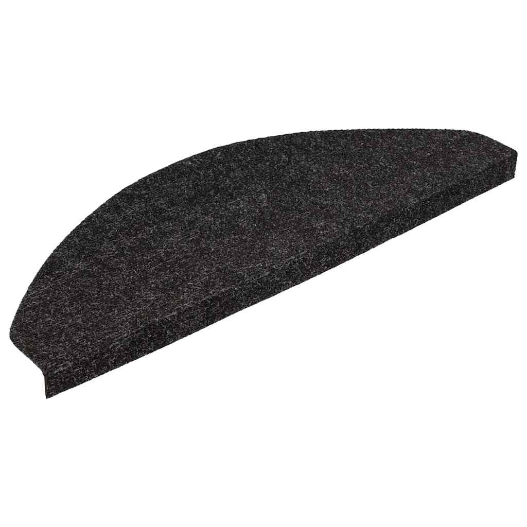 selvklæbende trappemåtter 10 stk. 65x22,5x3,5 cm antracitgrå
