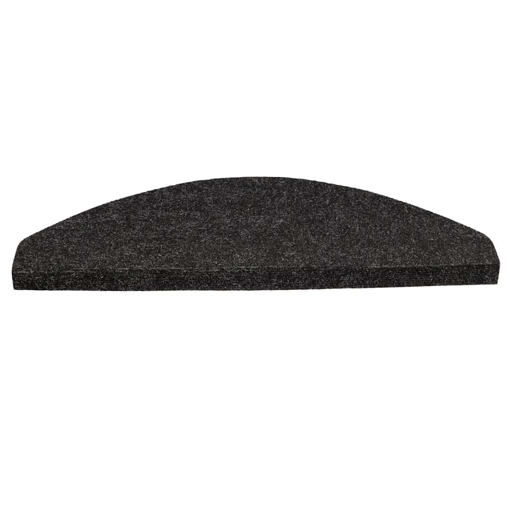 selvklæbende trappemåtter 10 stk. 65x22,5x3,5 cm antracitgrå
