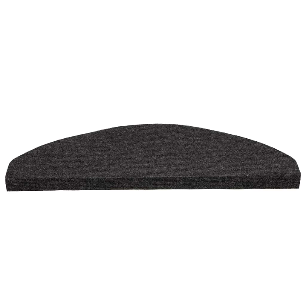 selvklæbende trappemåtter 10 stk. 65x22,5x3,5 cm sort
