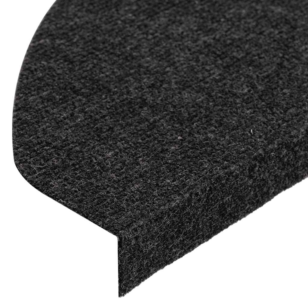 selvklæbende trappemåtter 10 stk. 65x22,5x3,5 cm sort