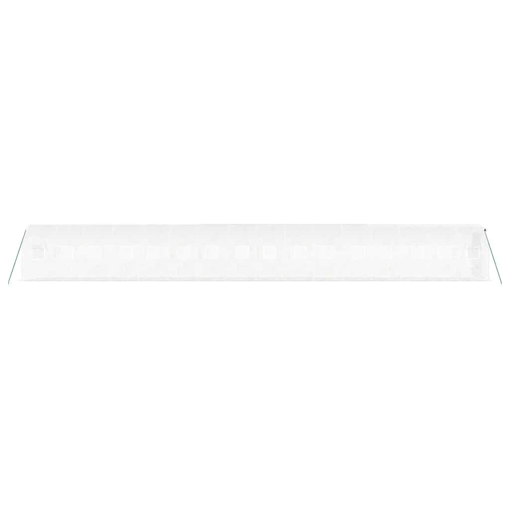 drivhus med stålstel 32 m² 16x2x2 m hvid