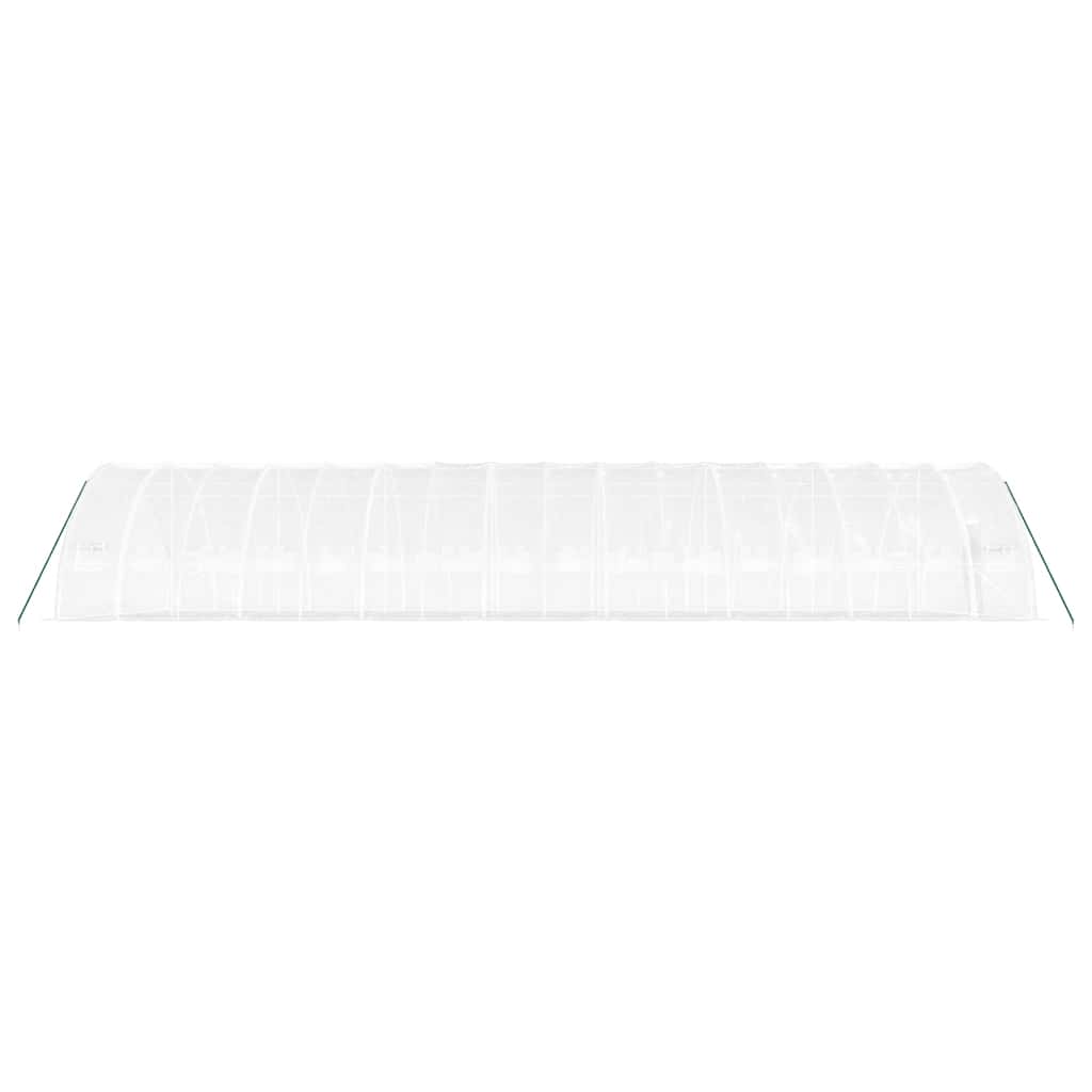 drivhus med stålstel 96 m² 16x6x2,85 m hvid