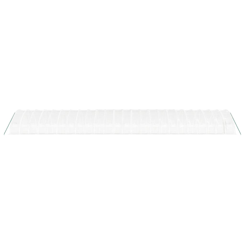 drivhus med stålstel 144 m² 24x6x2,85 m hvid