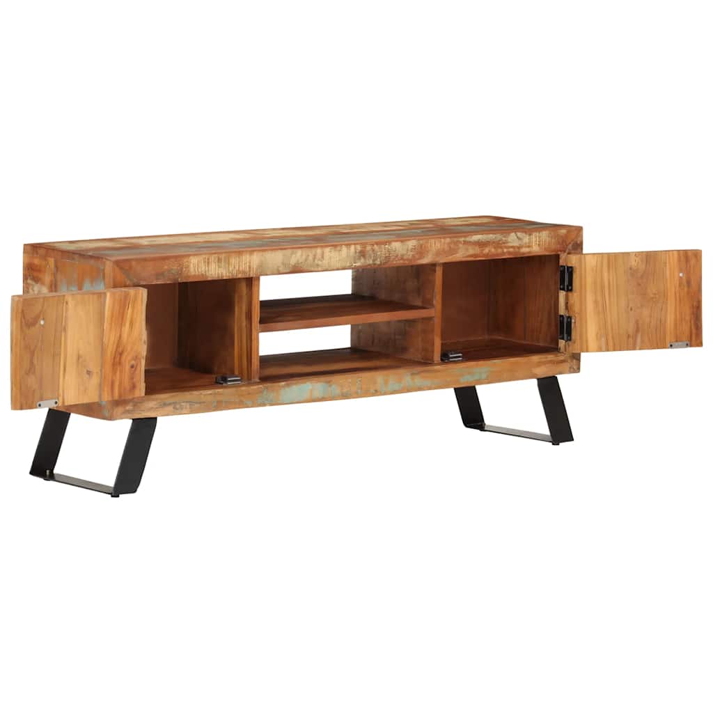 tv-bord 112x30x45 cm massivt genbrugstræ