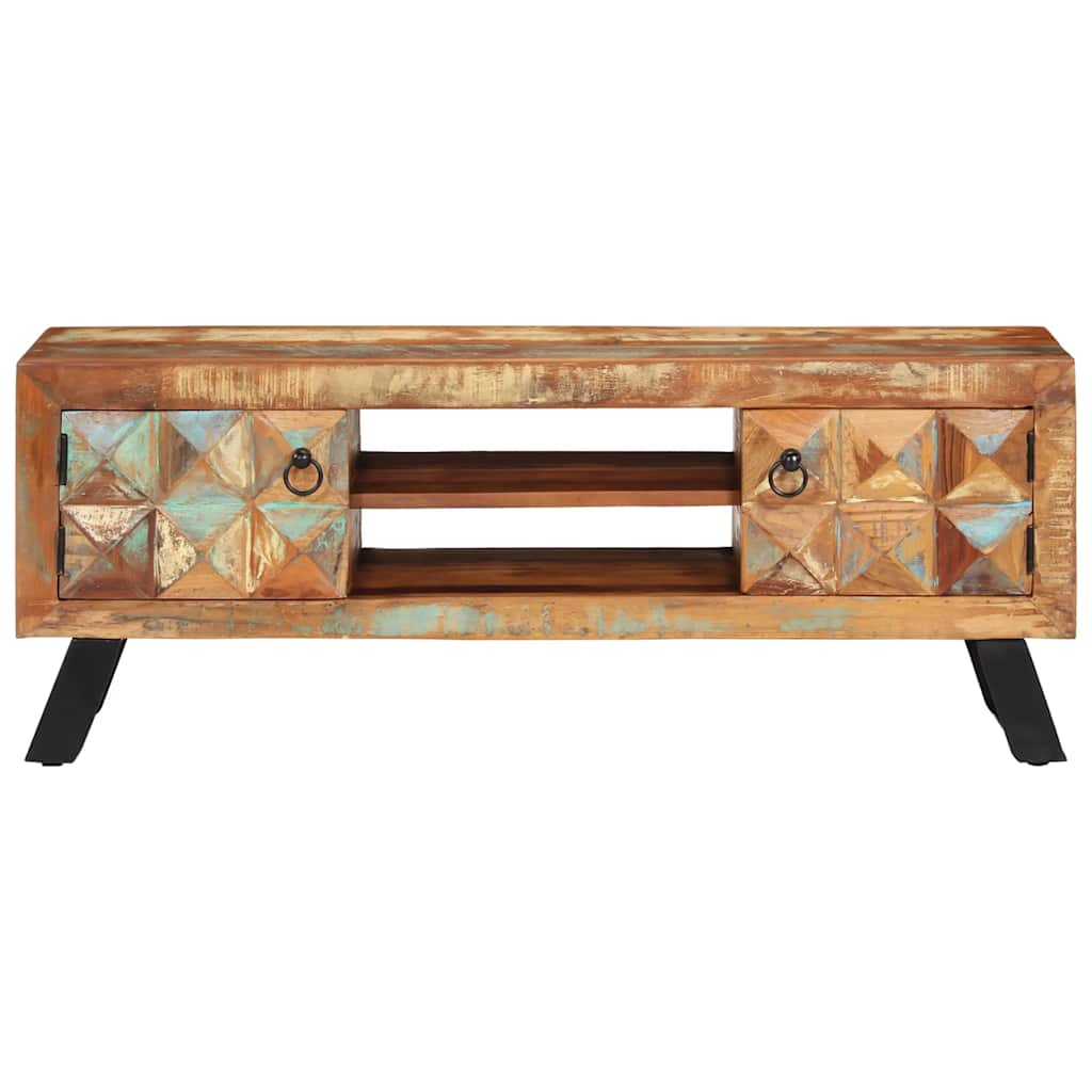 tv-bord 112x30x45 cm massivt genbrugstræ