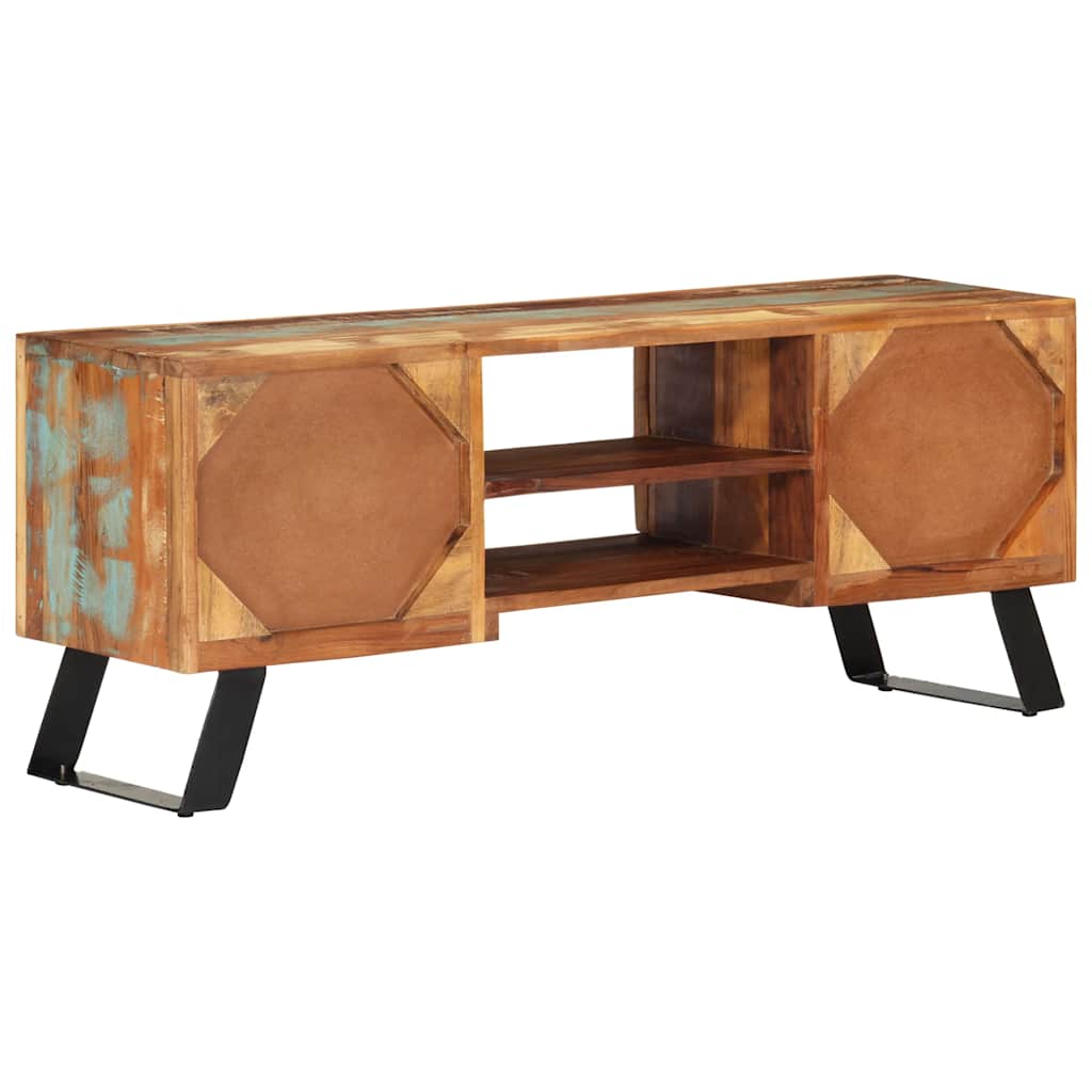 tv-bord 112x30x45 cm massivt genbrugstræ