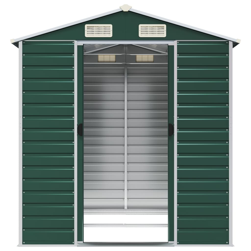 haveskur grøn 191x215x198 cm galvaniseret stål