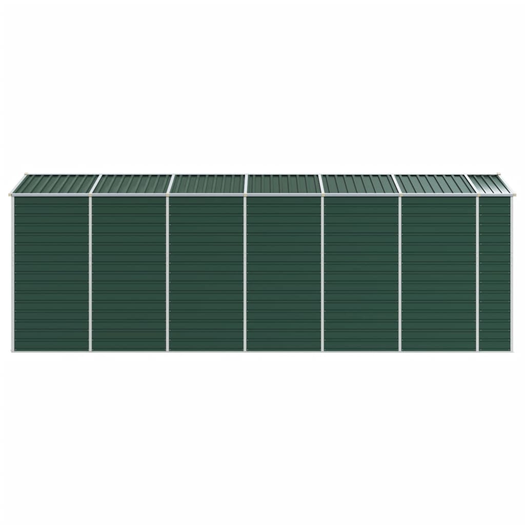 haveskur 191x555x198 cm galvaniseret stål grøn