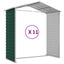 haveskur 191x980x198 cm galvaniseret stål grøn