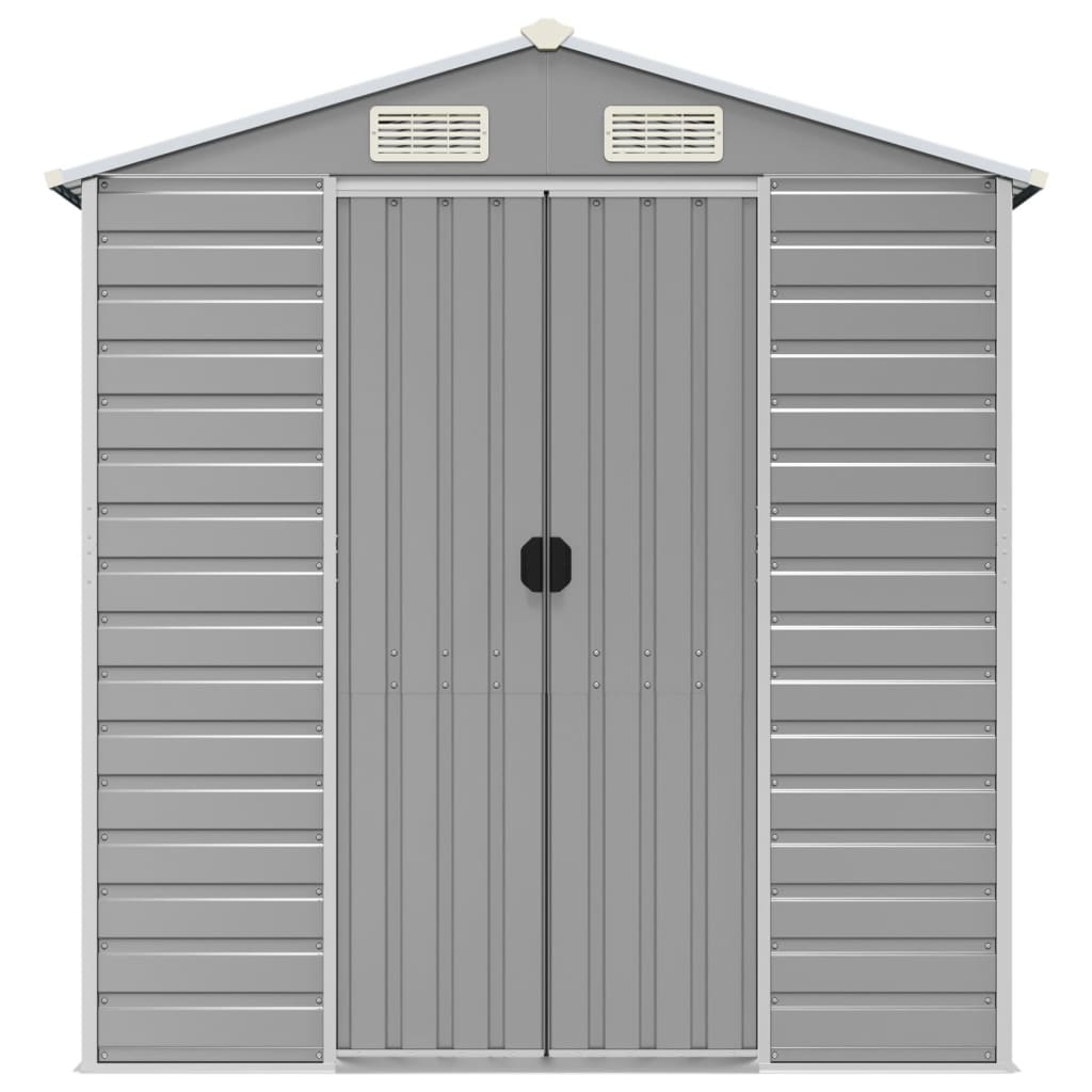 haveskur lysegrå 191x300x198 cm galvaniseret stål