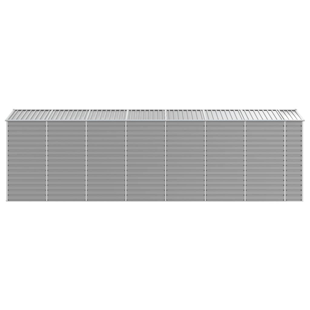 haveskur lysegrå 191x640x198 cm galvaniseret stål