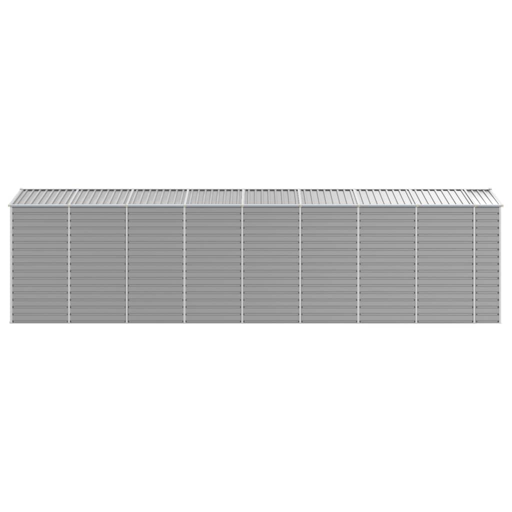 haveskur lysegrå 191x725x198 cm galvaniseret stål