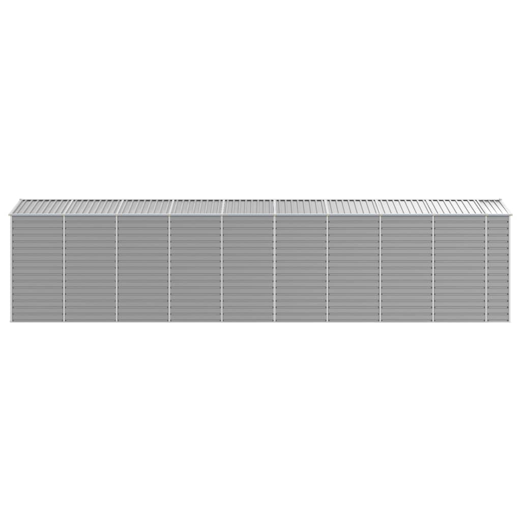 haveskur lysegrå 191x810x198 cm galvaniseret stål