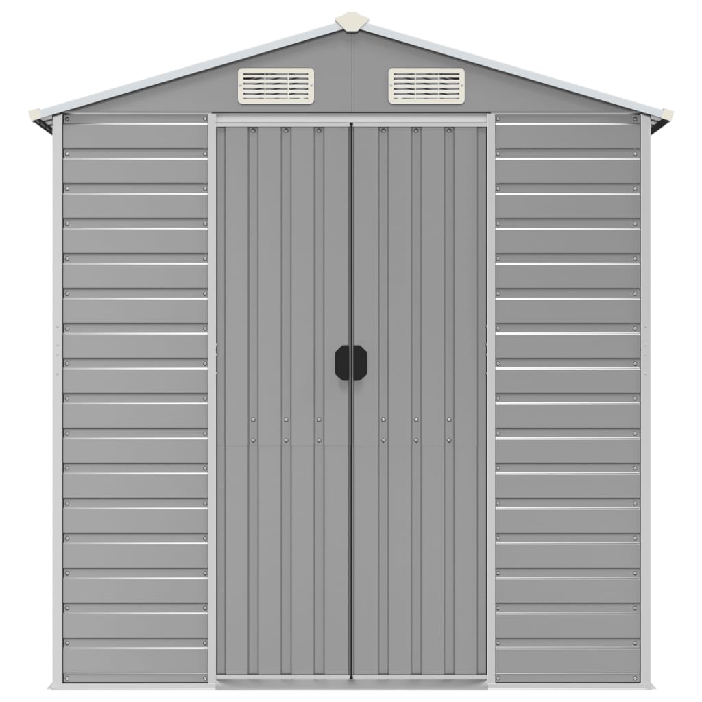 haveskur lysegrå 191x895x198 cm galvaniseret stål