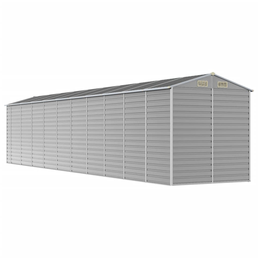 haveskur lysegrå 191x895x198 cm galvaniseret stål