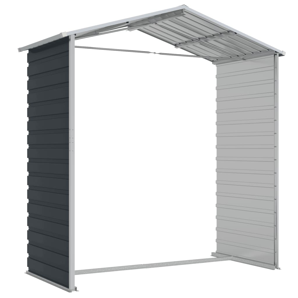 haveskur 191x130x198 cm galvaniseret stål antracitgrå