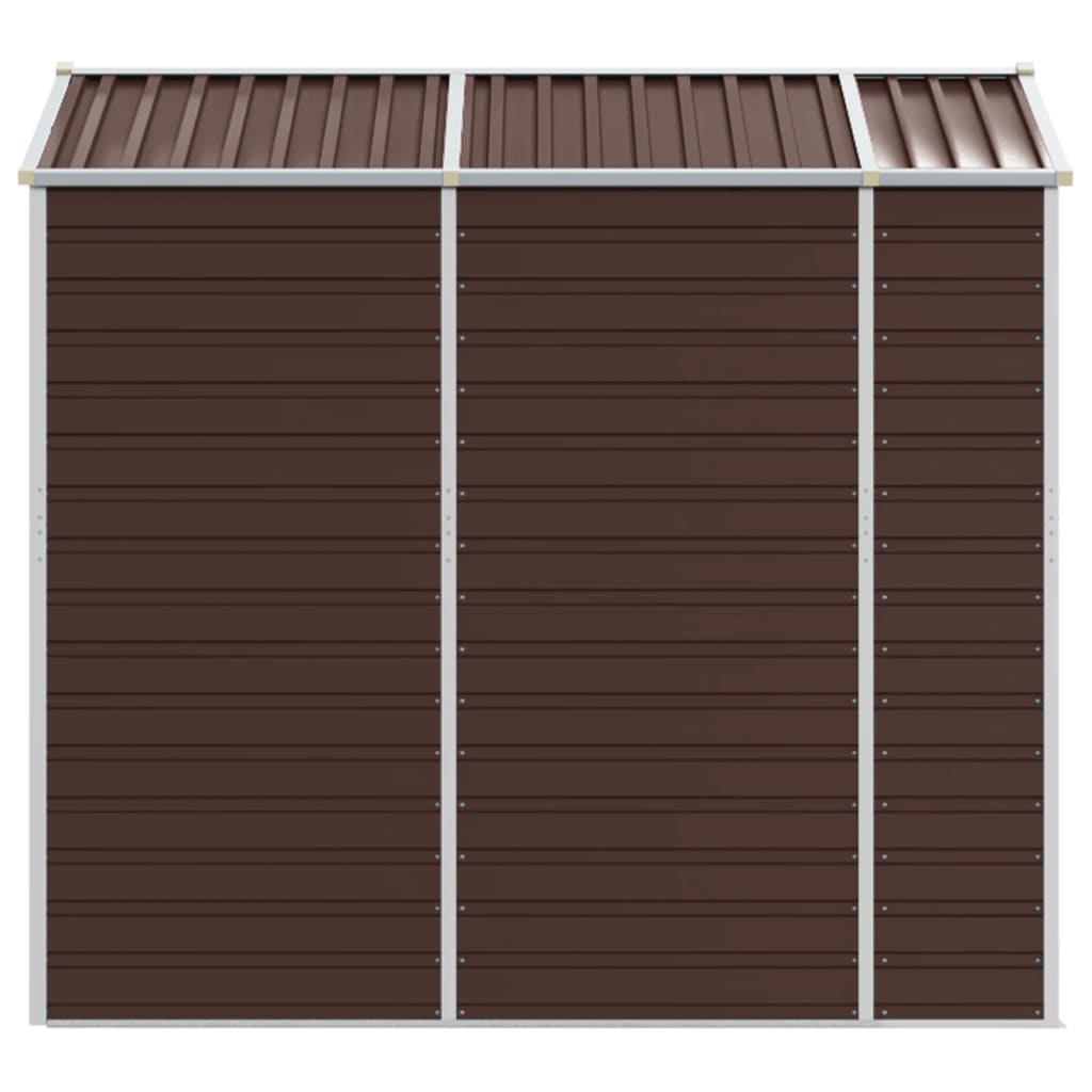 haveskur brun 191x215x198 cm galvaniseret stål