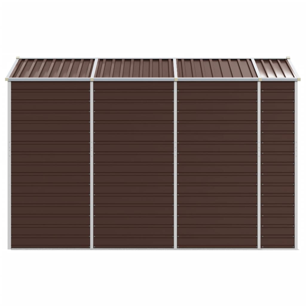 haveskur brun 191x300x198 cm galvaniseret stål