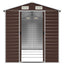 haveskur brun 191x385x198 cm galvaniseret stål