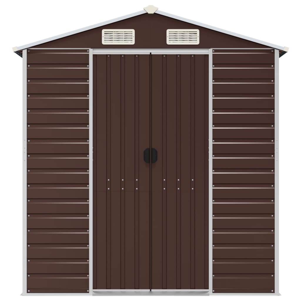 haveskur brun 191x555x198 cm galvaniseret stål