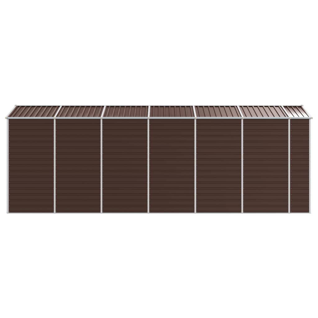 haveskur brun 191x555x198 cm galvaniseret stål
