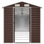 haveskur brun 191x640x198 cm galvaniseret stål