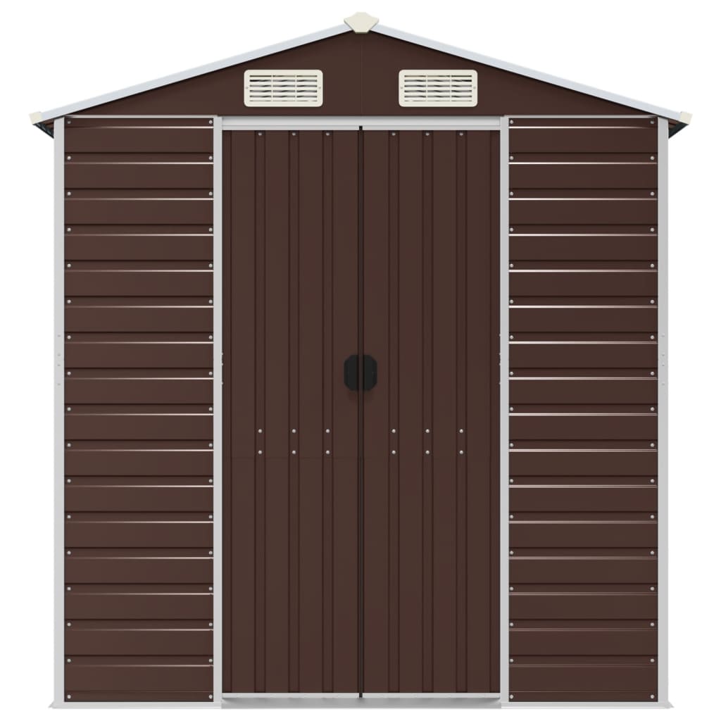 haveskur 191x810x198 cm galvaniseret stål brun