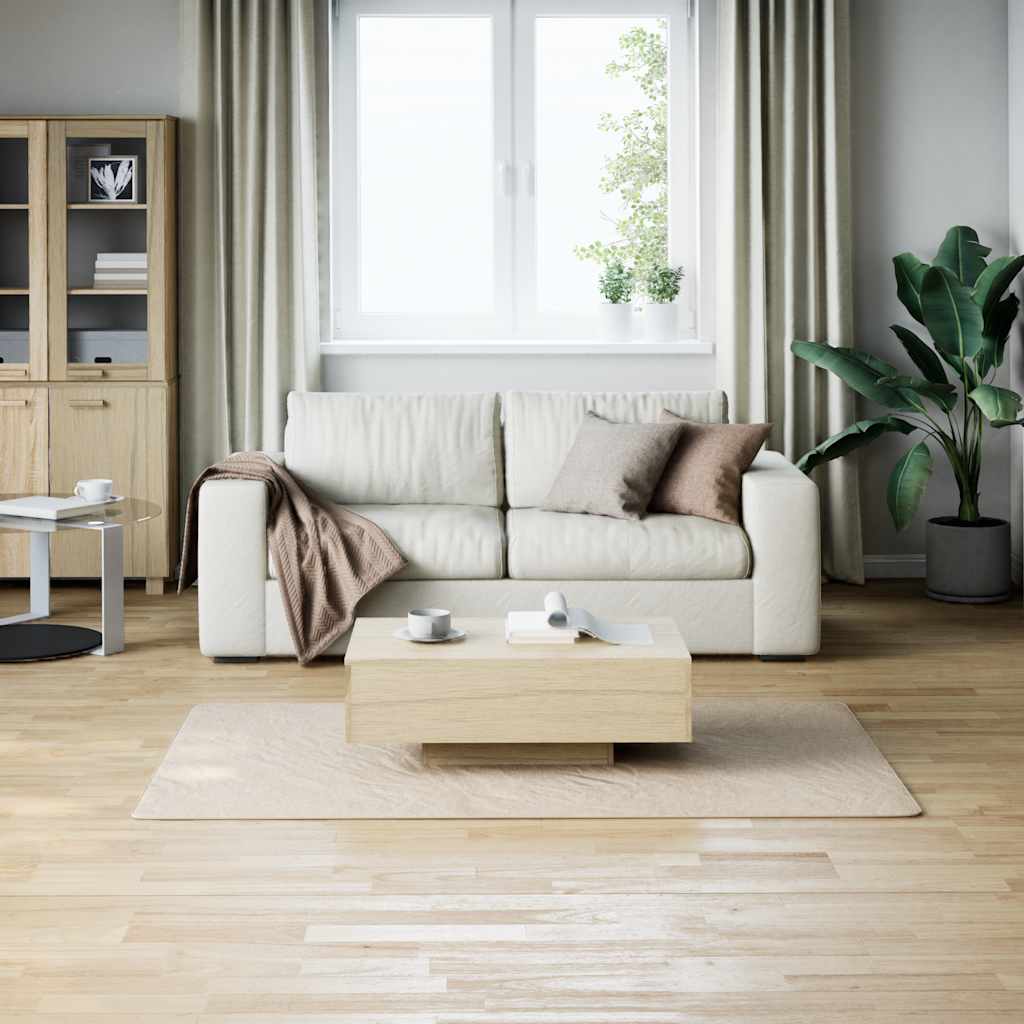 shaggy tæppe cremehvid 120x183 cm polyester