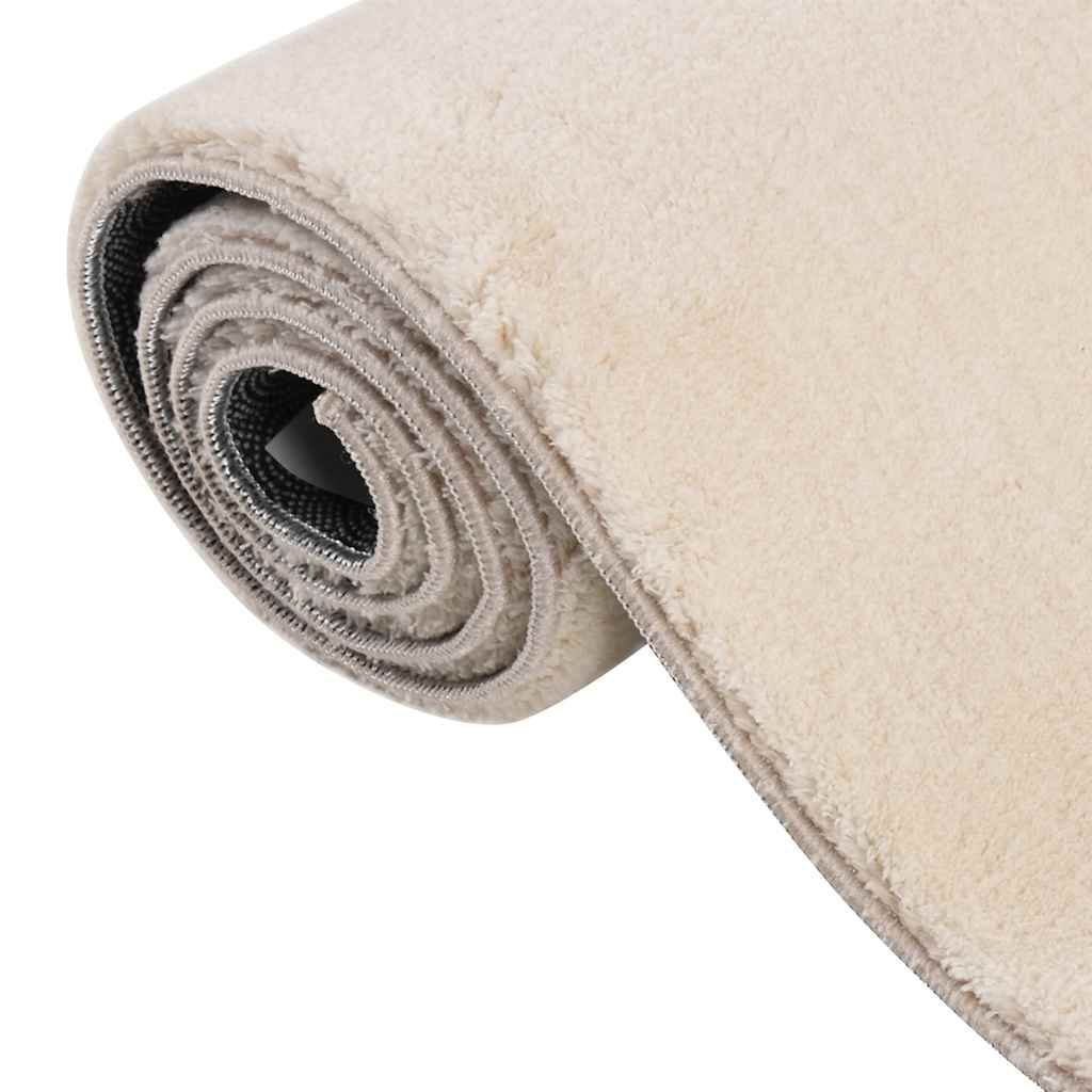 Shaggy tæppe beige 120x183 cm polyester