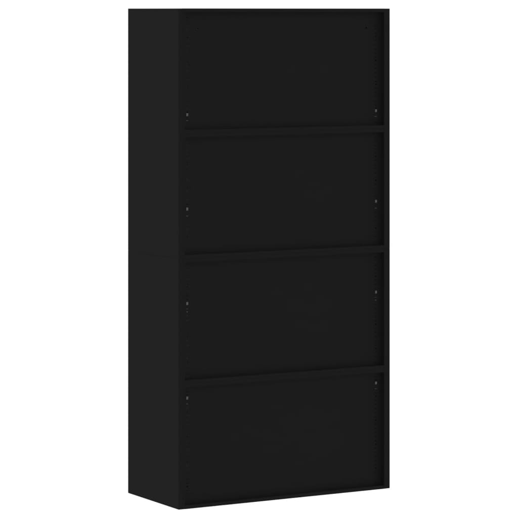 arkivskab 90x40x220 cm stål sort