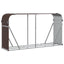 brændestativ 120x45x100 cm galvaniseret stål brun