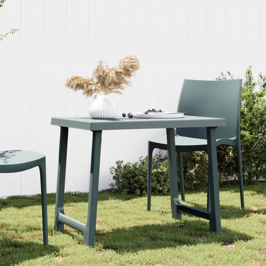 campingbord 79x56x64 cm PP trælook grøn