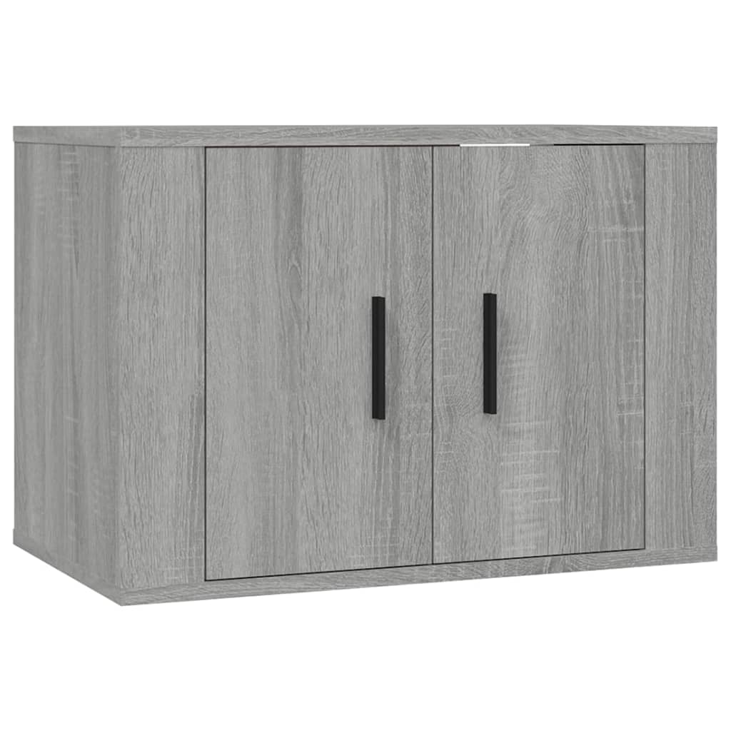 væghængte tv-skabe 2 stk. 57x34,5x40 cm grå sonoma-eg