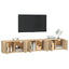 væghængte tv-skabe 3 stk. 80x34,5x40 cm sonoma-eg