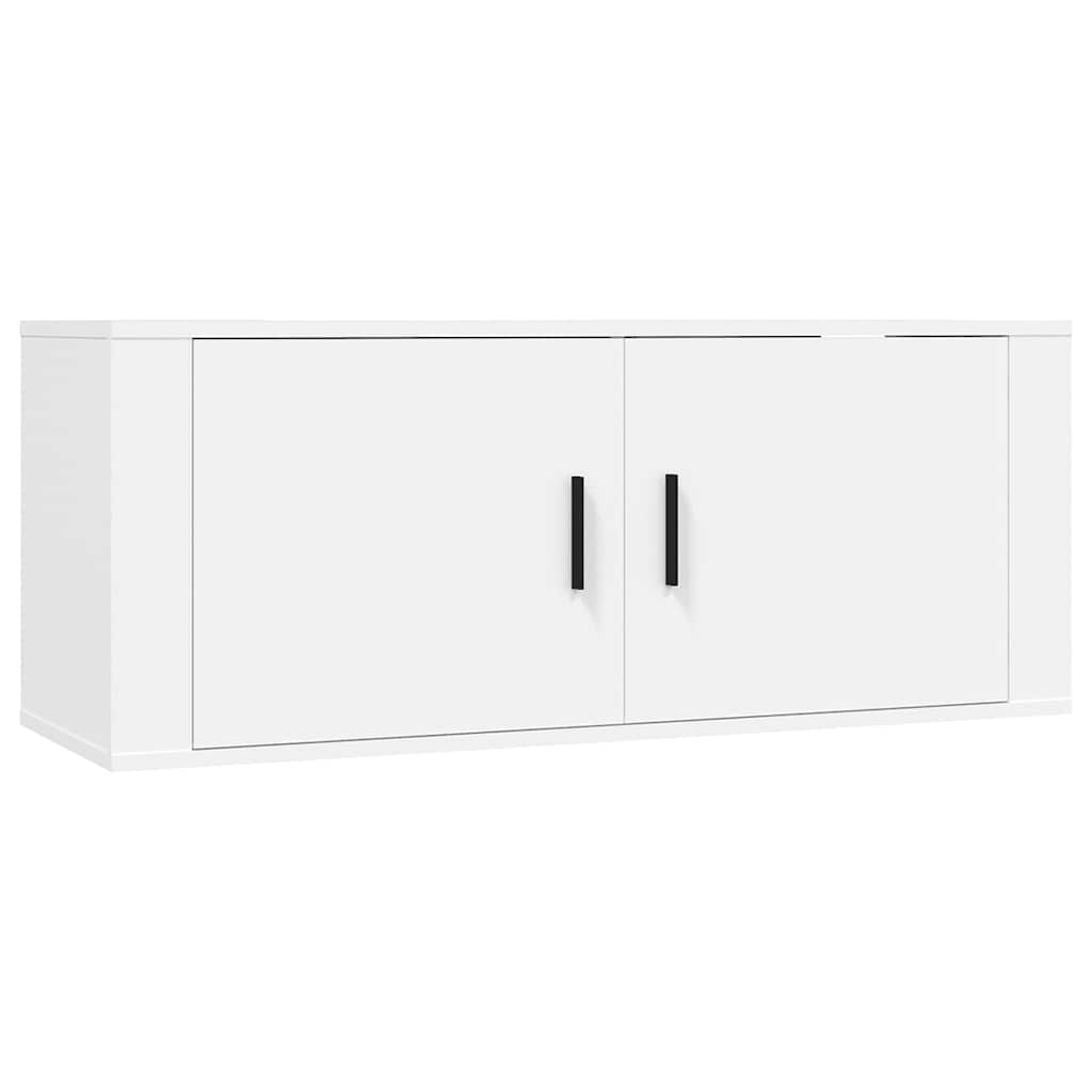 væghængte tv-skabe 2 stk. 100x34,5x40 cm hvid