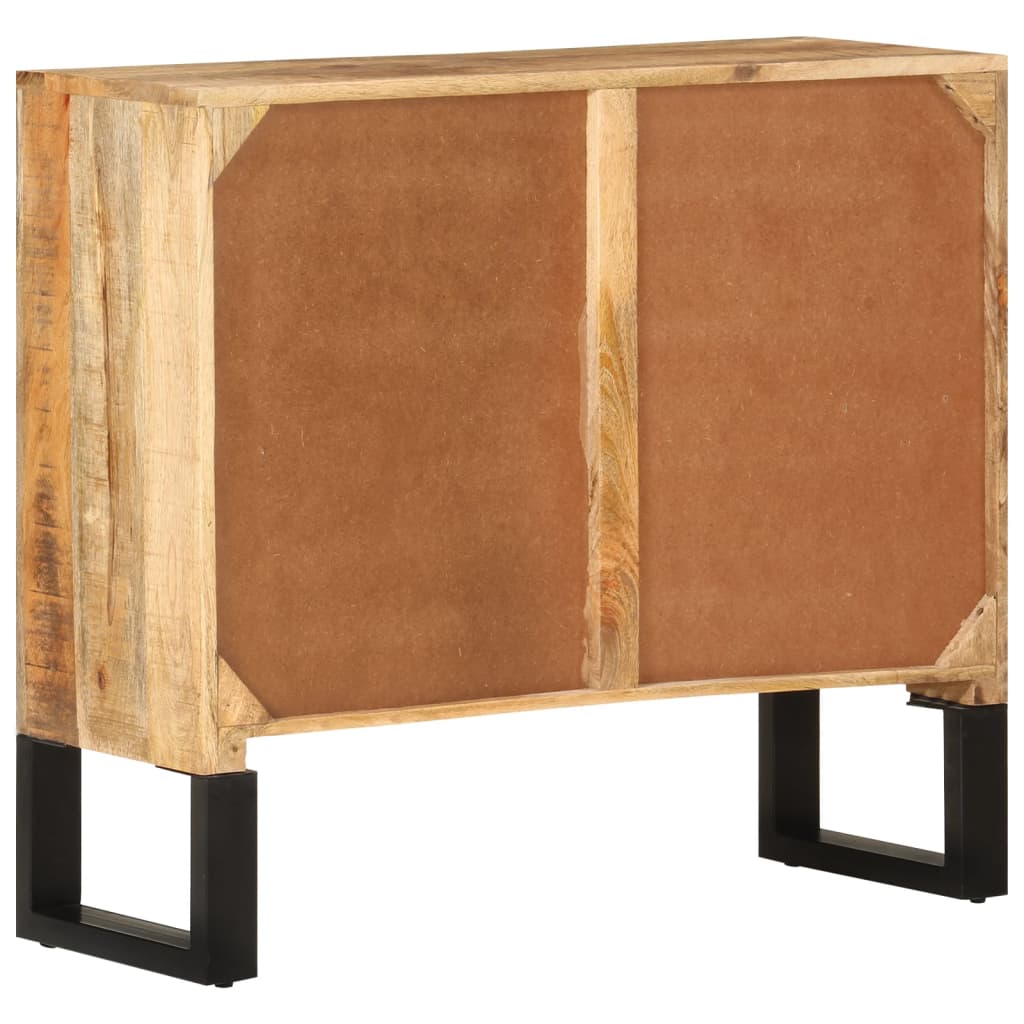 skænk 80x30x71 cm massivt ru mangotræ og metal