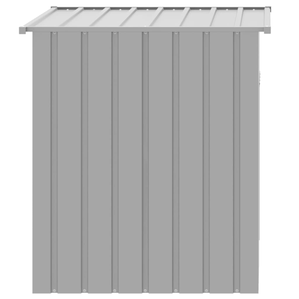 hundehus med tag lysegrå 110x103x109 cm galvaniseret stål