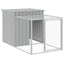 hønsebur med løbegård lysegrå 110x201x110 cm galvaniseret stål