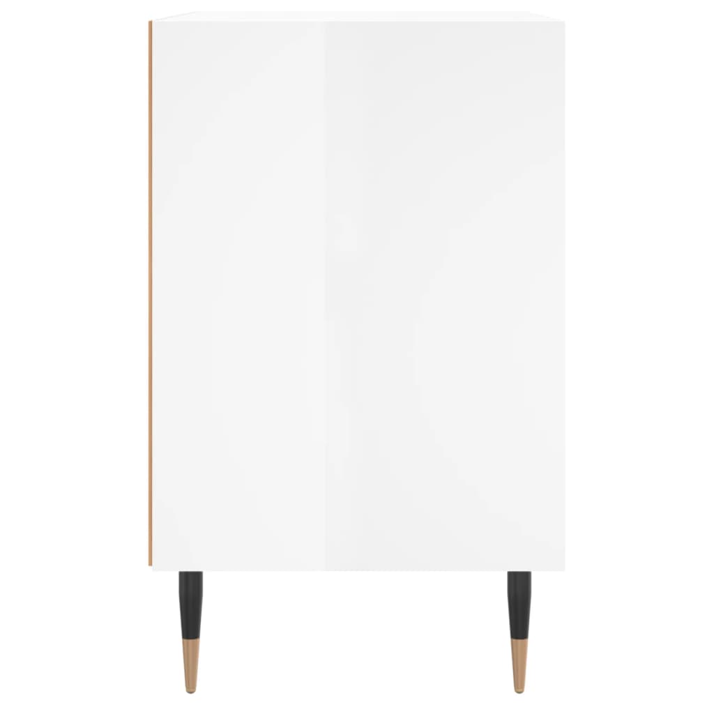 sengeborde 2 stk. 40x30x50 cm konstrueret træ hvid højglans