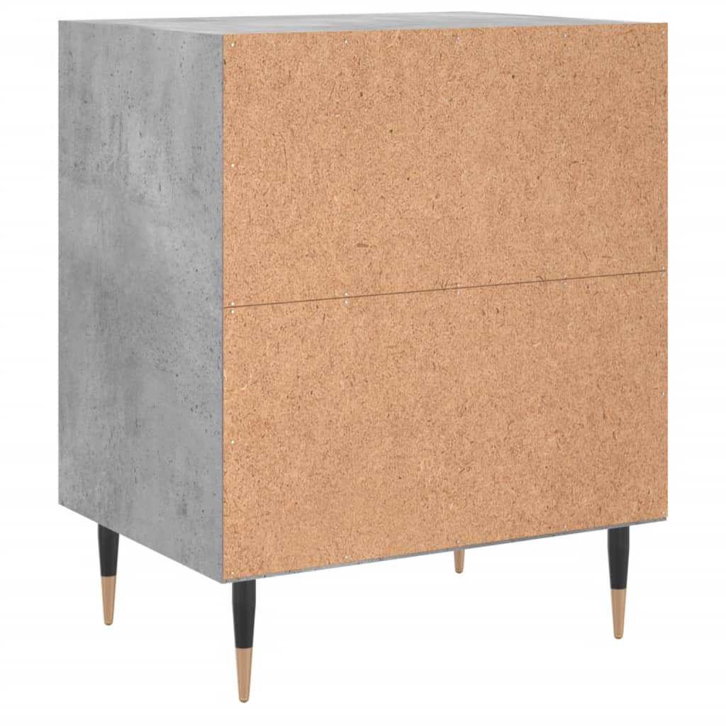 sengeborde 2 stk. 40x30x50 cm konstrueret træ betongrå