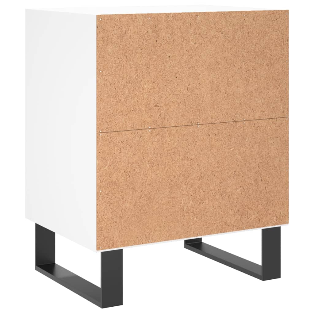 sengeborde 2 stk. 40x30x50 cm konstrueret træ hvid