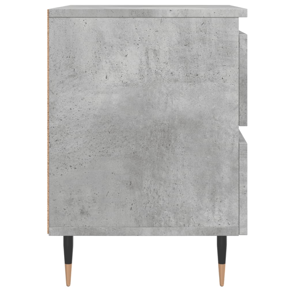 sengeborde 2 stk. 40x35x50 cm konstrueret træ betongrå